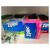 Office Supply and First Aid Lot with Ziploc Bags, Legal Pads, Markers, Bandages, and More - quantities unverified
