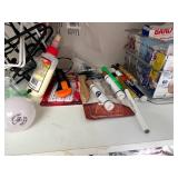 Office Supply and First Aid Lot with Ziploc Bags, Legal Pads, Markers, Bandages, and More - quantities unverified