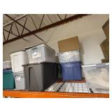 Lot of 12 Storage Totes and Moving Boxes Assorted Sizes