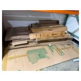 Large Group of Flattened Cardboard Shipping Boxes Assorted Sizes
