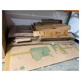 Large Group of Flattened Cardboard Shipping Boxes Assorted Sizes