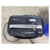 Amazon Basics Paper Shredder and Blue Recycling Bin