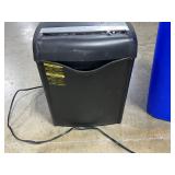 Amazon Basics Paper Shredder and Blue Recycling Bin