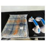 Faribault Woolen Mill Company Plaid Throw Blanket In Orig Pkg Retailed for $79.99 with 2 Suction Grab Bars