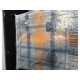 Faribault Woolen Mill Company Plaid Throw Blanket In Orig Pkg Retailed for $79.99 with 2 Suction Grab Bars