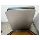 Set of 3 Square Folding Card Tables with Metal Frames