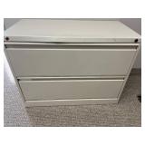 Metal 2-Drawer Lateral Filing Cabinet, 36 in W x 18 in D x 28 in H