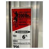 Werner 6 ft Aluminum Step Ladder Type III 200 lb Capacity