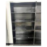 Black 5-Shelf Bookcase 71x35.5x12 Inches