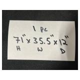 Black 5-Shelf Bookcase 71x35.5x12 Inches