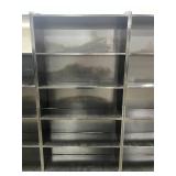 Black Manufactured Wood Bookshelf 71x35.5x12 Inches