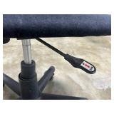 Office Desk and Black Adjustable Rolling Chair Set