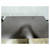 Office Desk and Black Adjustable Rolling Chair Set