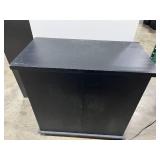 Black Wood Storage Cabinet with Adjustable Shelves 31x15x37 Inches