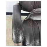 Lane Black Leather Executive Office Chair with Adjustable Height