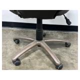 Lane Black Leather Executive Office Chair with Adjustable Height