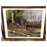 Pair of Signed & Numbered Wild Turkey Art Prints - Southern Pleasure by Joe C. Michelelet and Who