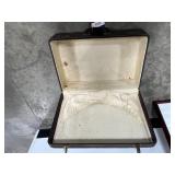 Framed Multnomah Falls Oregon Print, Large Black Frame, and Vintage Suitcase