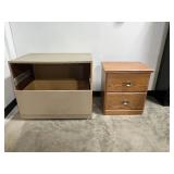 1 Sauder Bedroom Night Stand & - 1 Larger Chest (missing top drawer)