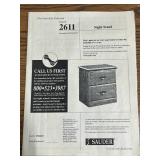 1 Sauder Bedroom Night Stand & - 1 Larger Chest (missing top drawer)