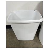Set of 4 Plastic Wastebaskets with Lids and Open Tops