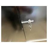 48" Black Glass Display Showcase Cabinet with LED Lighting and Locking Storage