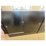 Glass Display Cabinet with LED Lighting and Locking Back Panel, 48in x 18in x 38in