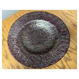 Set of 4 Signed Art Glass Vessels and Bowls with Iridescent and Checkered Designs