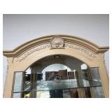 French Curio Cabinet with Glass Shelves and Lighting, 87.5in Tall - HEAVY you move