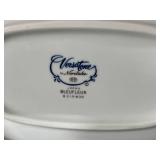 Large China Cabinet with Noritake and Everstone China Incomplete Dish Sets