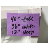 White 3-Shelf Bookcase 40 in x 36 in x 12 in - contents not inc