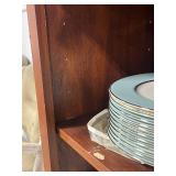 Wooden Bookcase with Four Shelves, 48 Inches Tall - contents not included