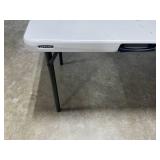Lifetime Folding Plastic Table with Black Metal Legs