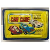 Vintage 24 Miniature Die Cast Car Carrying Case With Misc. Vintage Cars