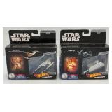 Collectible HotWheels "STAR WARS" Commemorative Series Metallic Ships (NIB)