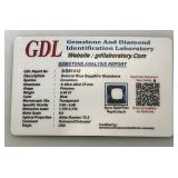 GDL Laboratory Natural Blue Sapphire Gemstones  (Cuorundum) 4.48 x 4.48x 2.75MM .45Ct Princess Cut In Protective Cases