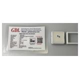 GDL Laboratory Natural Blue Sapphire Gemstones (Cuorundum) 3x2MM .10Ct +/- For 2 Pcs. Oval Cut In Protective Cases