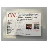 GDL Laboratory Natural Red Ruby Gemstones  (Cuorundum) 4x3MM .45Ct  +/- For 2 Pcs. Emerald Cut In Protective Cases