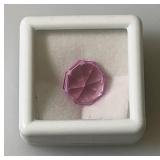 AGSL Authentic Gem Security Laboratory Natural Kunzite 7.40 CT Excellent Hexagon (Pink) In Protective Case