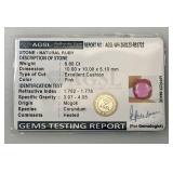 AGSL Authentic Gem Security Laboratory Natural Ruby 6.80 CT Excellent Cushion (Pink) In Protective Case
