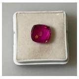 AGSL Authentic Gem Security Laboratory Natural Ruby 6.80 CT Excellent Cushion (Pink) In Protective Case