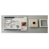 AGSL Authentic Gem Security Laboratory Natural PAINITE 3.20 CT Excellent Pear (Red) In Protective Case