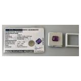 AGSL Authentic Gem Security Laboratory Natural TAAFFEITE 9.90 CT Excellent Emerald (Purple-Pink) In Protective Case