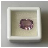 AGSL Authentic Gem Security Laboratory Natural TANZANITE 6.30 CT Excellent Chusion (Purple-Pink) In Protective Case