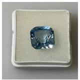 INDRA Gem Certification Lab Natural Jeremejevite 15.40CT Octagon Light Blue In Protective Case