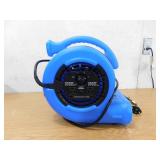 B-Air 1/4 HP Air Mover Blower Fan for Water Damage Restoration Carpet Dryer Floor Home and Plumbing Use in Blue
