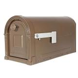 Garrison Venetian Bronze, Large, Steel, Post Mount Mailbox