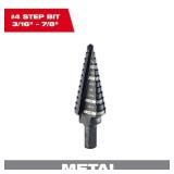 Milwaukee 3/16 in. - 7/8 in. #4 Black Oxide Step Drill Bit (12-Steps)