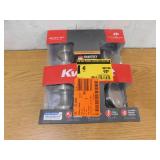 Kwikset Pismo Round Rose Satin Nickel Knob Door Combo Pack Featuring SmartKey Security