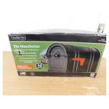 Postal PRO Manchester Black Steel and Aluminum Post Mount Mailbox